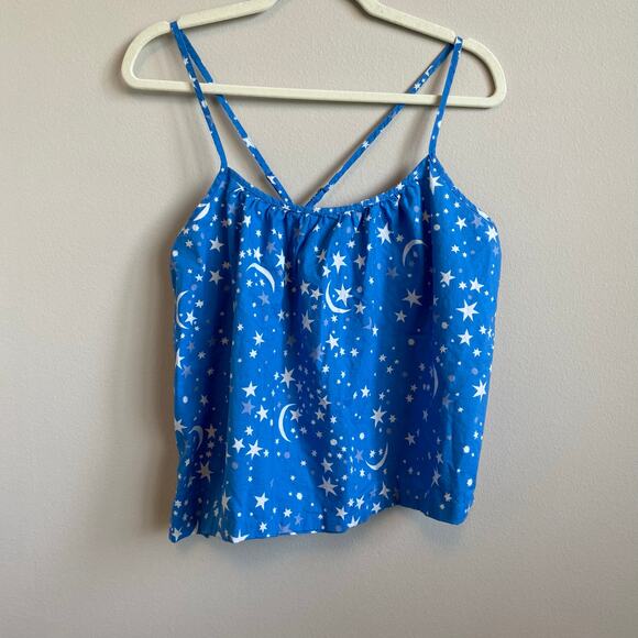Printfresh Celestial Skys Blue Sleep Tank Top Size Large - Picture 2 of 5